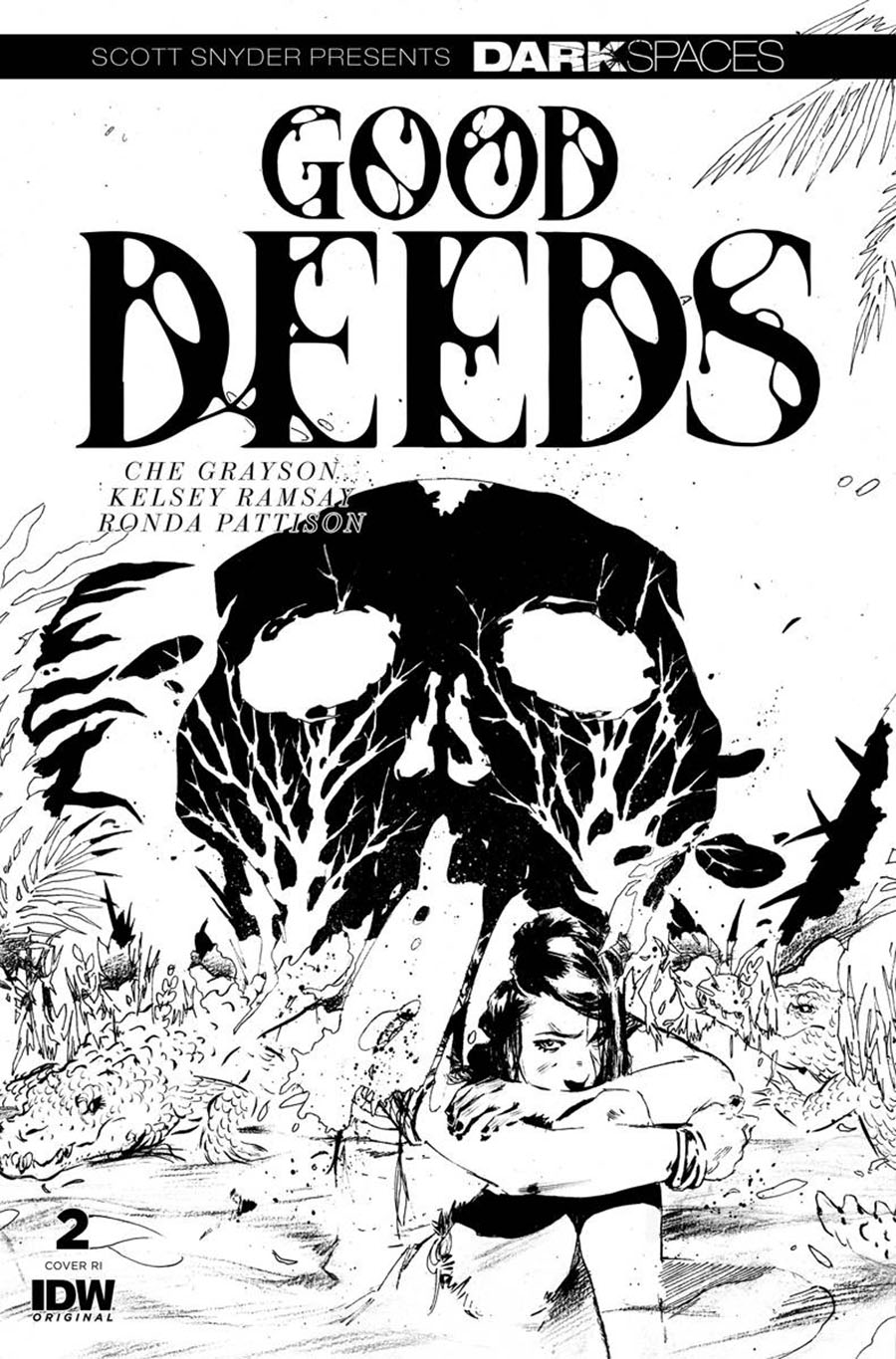 Dark Spaces Good Deeds #2 Cover E Incentive Kelsey Ramsay Black & White Cover
