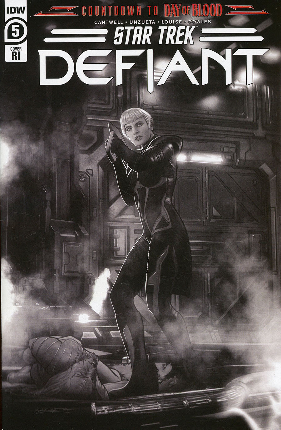 Star Trek Defiant #5 Cover D Incentive Angel Unzueta Black & White Cover