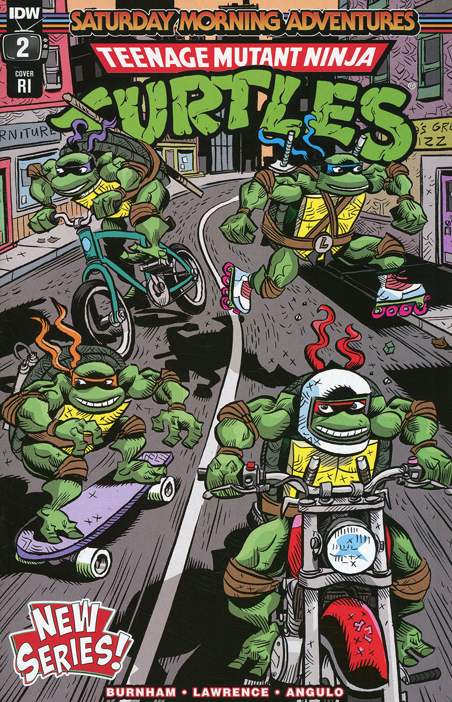 Teenage Mutant Ninja Turtles Saturday Morning Adventures Continued #2 Cover D Incentive Jim Lawson Variant Cover