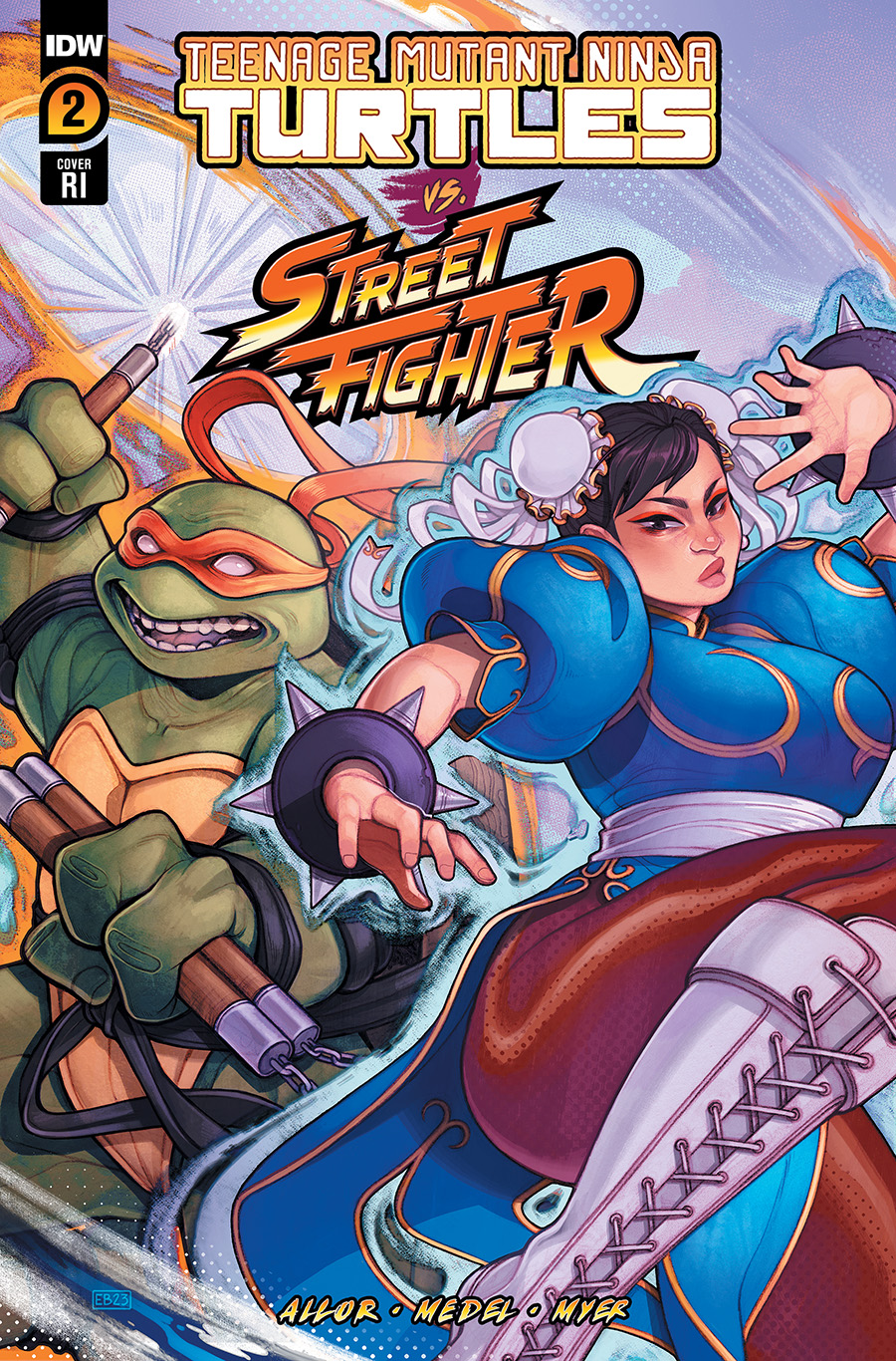 Teenage Mutant Ninja Turtles vs Street Fighter #2 Cover E Incentive Elizabeth Beals Variant Cover