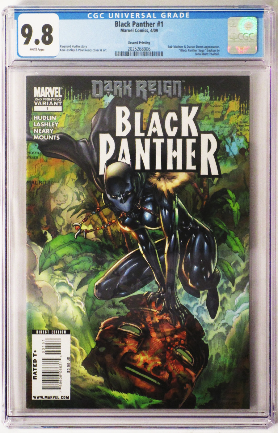 Black Panther Vol 5 #1 Cover F CGC 9.8 2nd Ptg Ken Lashley Variant Cover (Dark Reign Tie-In)