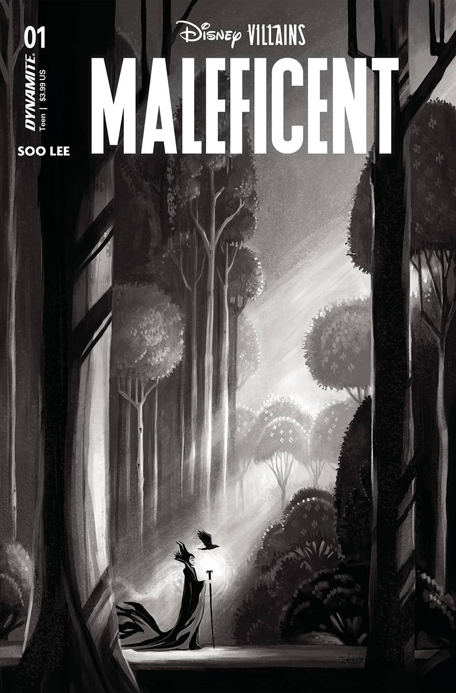 Disney Villains Maleficent #1 Cover Z-B Incentive Jennifer Meyer Black & White Cover