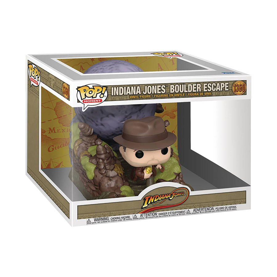 Movie Moment Indiana Jones Boulder Escape Scene Vinyl Figure