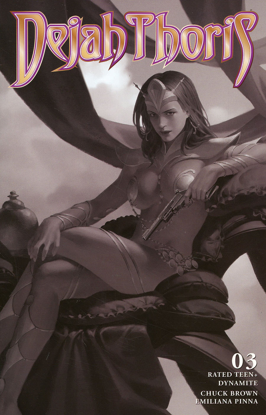 Dejah Thoris Vol 4 #3 Cover N Incentive Junggeun Yoon Black & White Cover