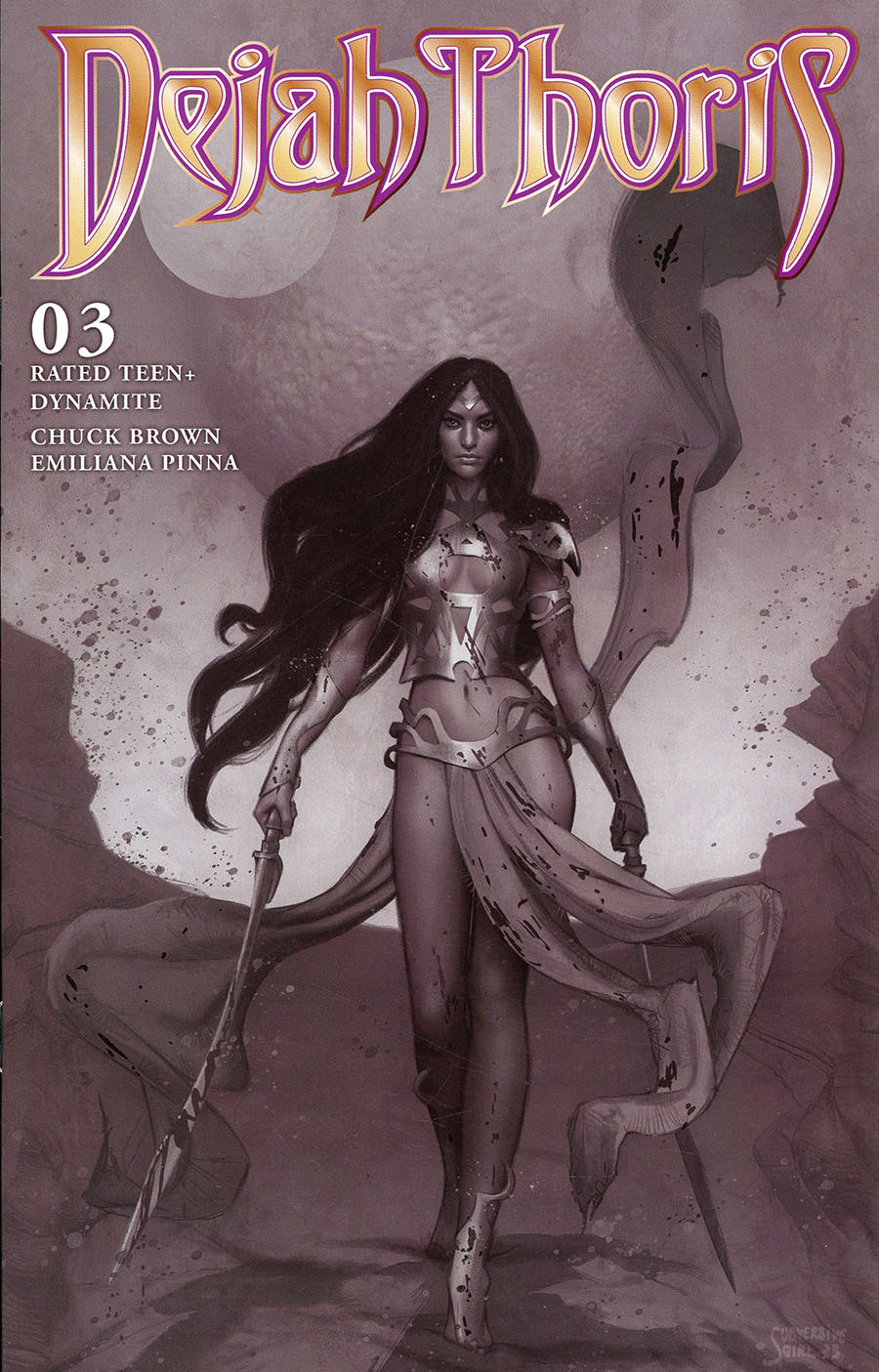 Dejah Thoris Vol 4 #3 Cover O Incentive Rebeca Puebla Black & White Cover