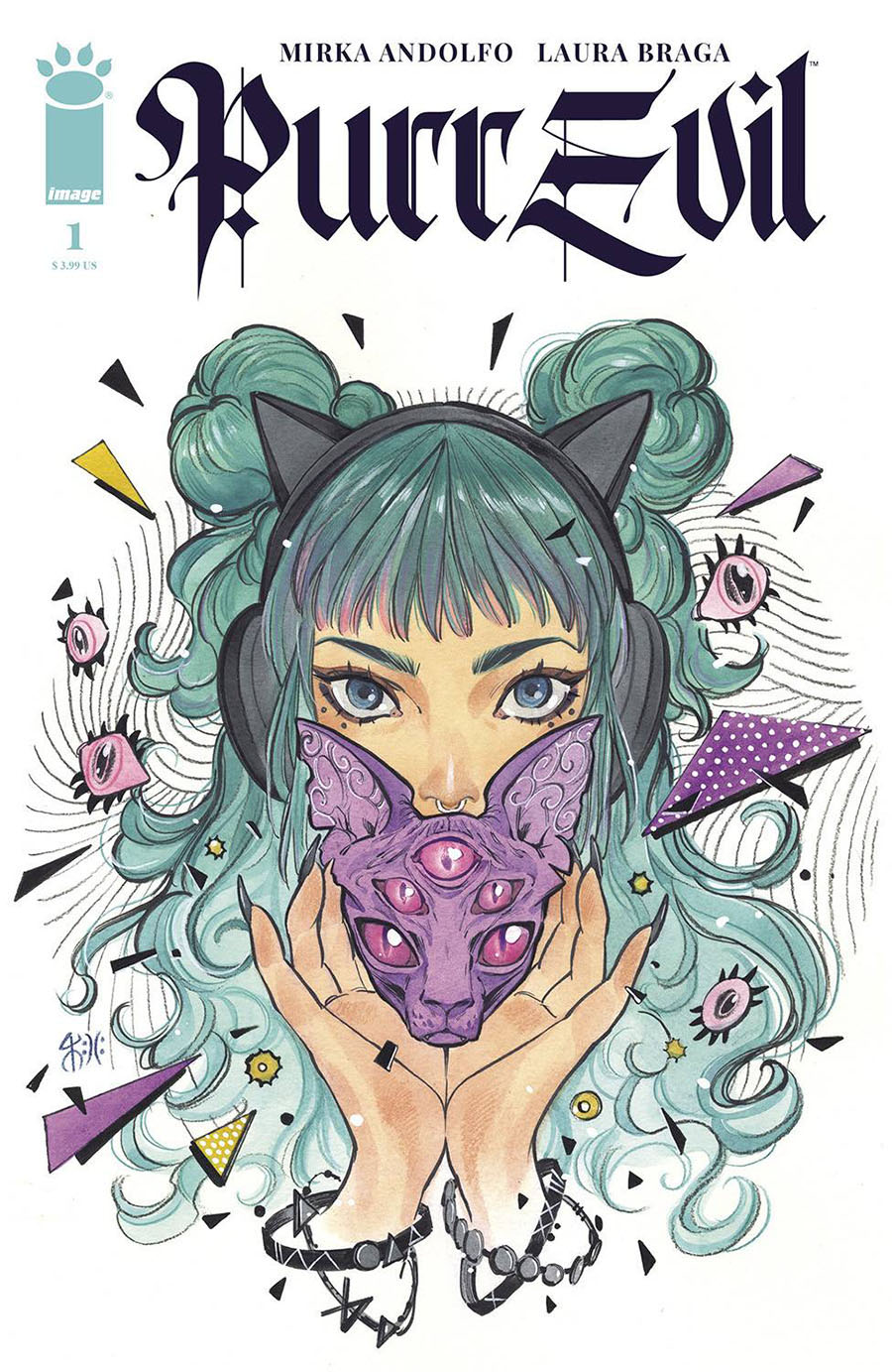 Purr Evil #1 Cover C Variant Peach Momoko Cover