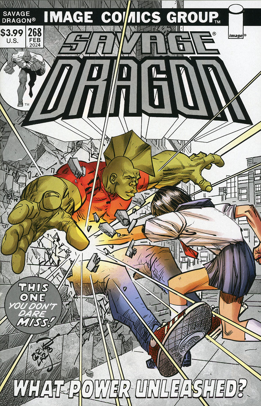 Savage Dragon Vol 2 #268 Cover B Variant Erik Larsen Retro 1970s Trade Dress Cover