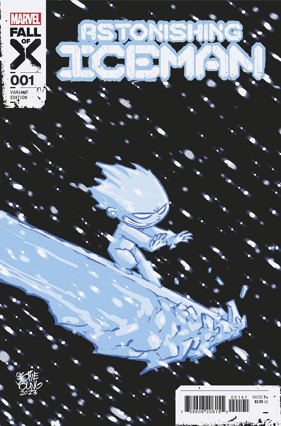 Astonishing Iceman #1 Cover D Variant Skottie Young Cover (Fall Of X Tie-In)