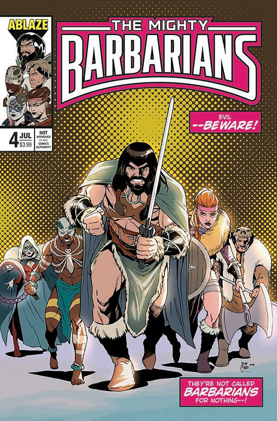 Mighty Barbarians #4 Cover D Variant Fritz Casas Avengers 276 Parody Cover