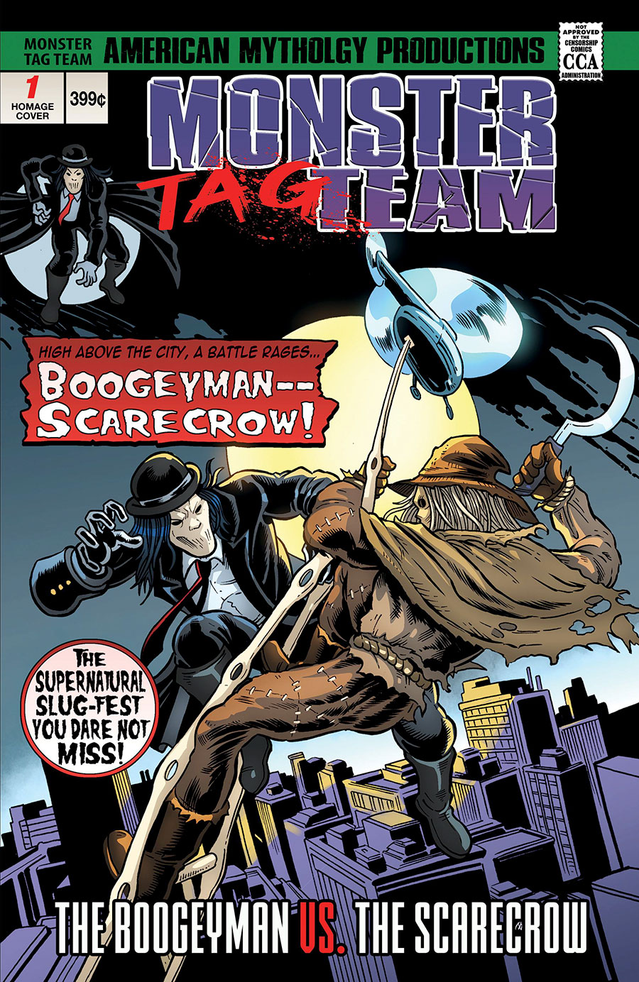 Monster Tag Team Boogeyman vs Scarecrow #1 (One Shot) Cover C Variant Ken Haeser & Buz Hasson Homage Cover