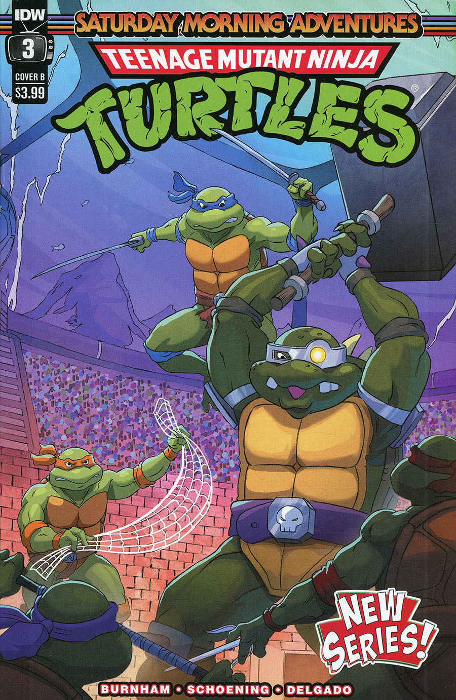 Teenage Mutant Ninja Turtles Saturday Morning Adventures Continued #3 Cover B Variant Dan Schoening Cover