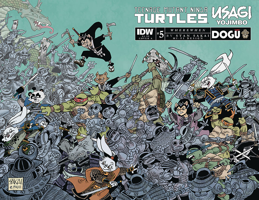Teenage Mutant Ninja Turtles Usagi Yojimbo WhereWhen #5 Cover A Regular Stan Sakai Wraparound Cover