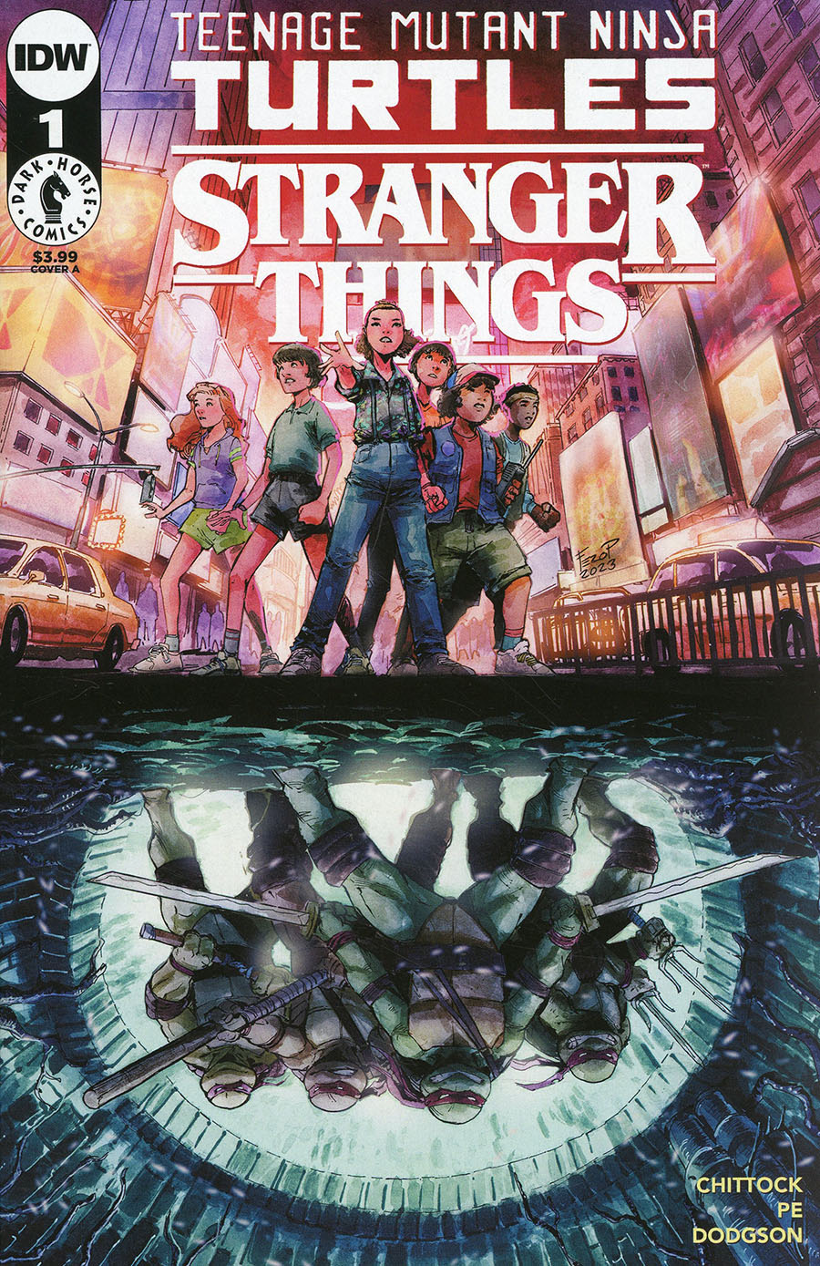 Teenage Mutant Ninja Turtles x Stranger Things #1 Cover A Regular Fero Pe Cover