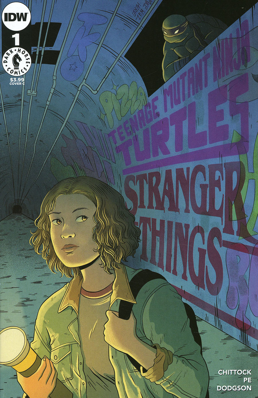 Teenage Mutant Ninja Turtles x Stranger Things #1 Cover C Variant Jenn Woodall Cover