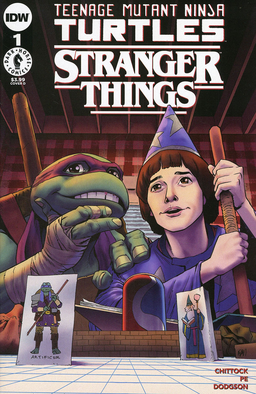 Teenage Mutant Ninja Turtles x Stranger Things #1 Cover D Variant Adam Gorham Cover