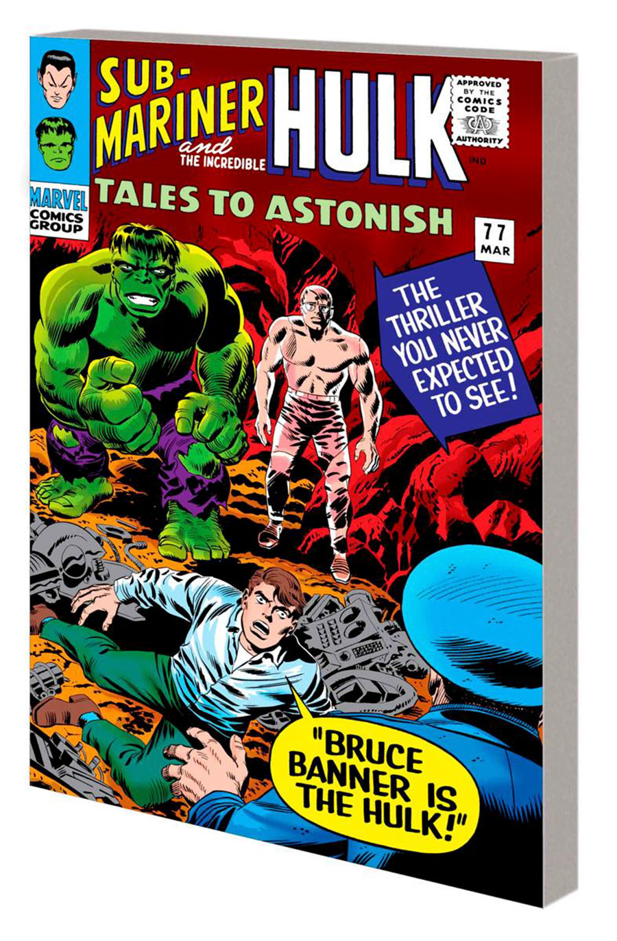Mighty Marvel Masterworks Incredible Hulk Vol 3 Less Than Monster More Than Man GN Direct Market Jack Kirby Variant Cover