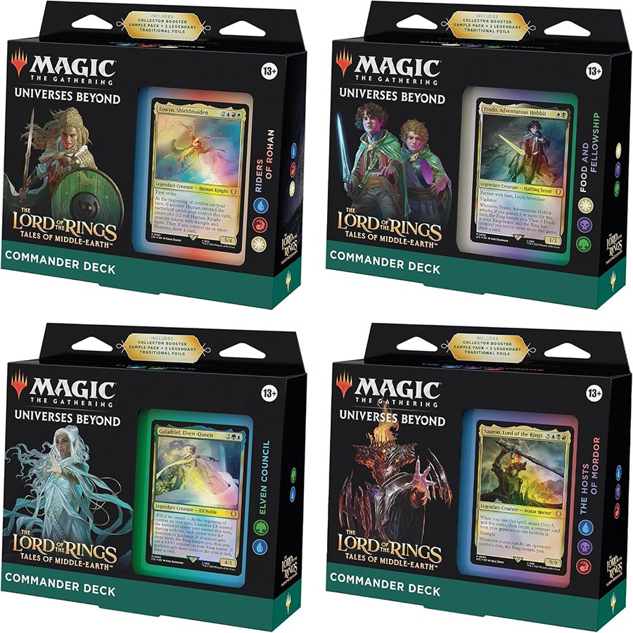 Magic The Gathering Lord Of The Rings Commander Deck Display (4-Count)