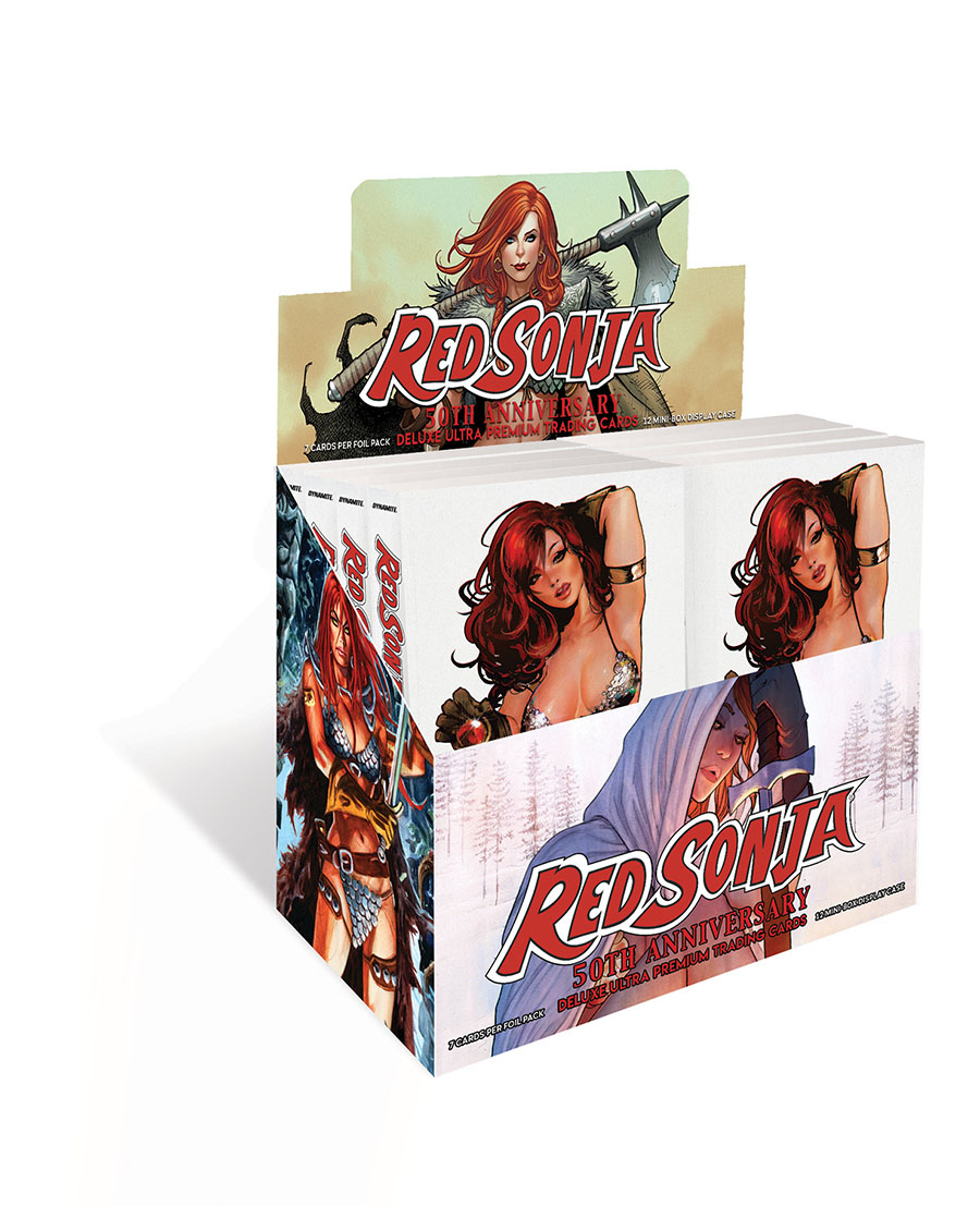 Red Sonja 50th Anniversary Trading Card Set Display (12-Count)