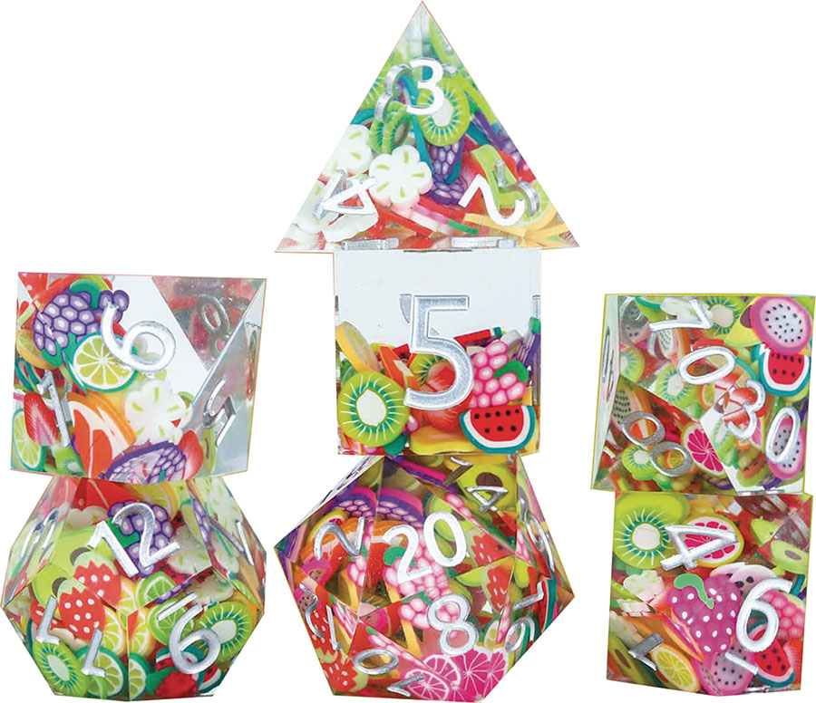 Sharp Fruit 7-Piece RPG Dice Set