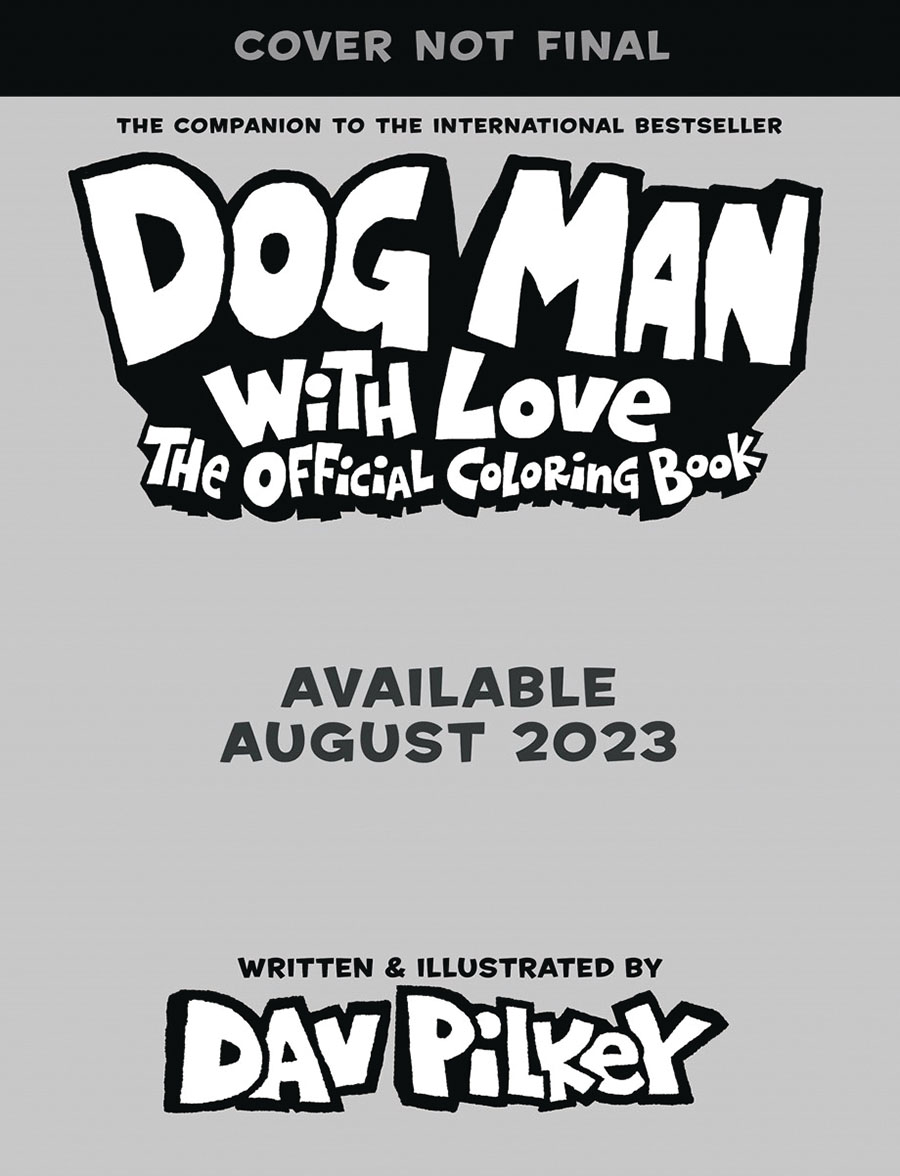 Dog Man With Love Official Coloring Book TP