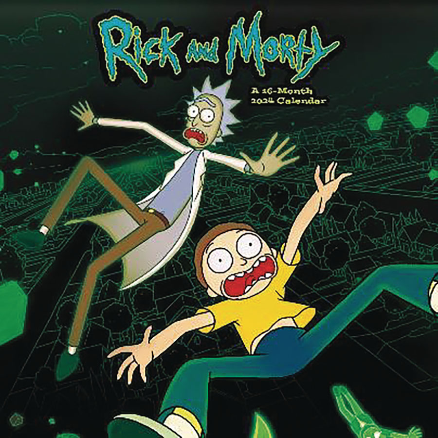 Rick And Morty 16-Month 2024 Wall Calendar