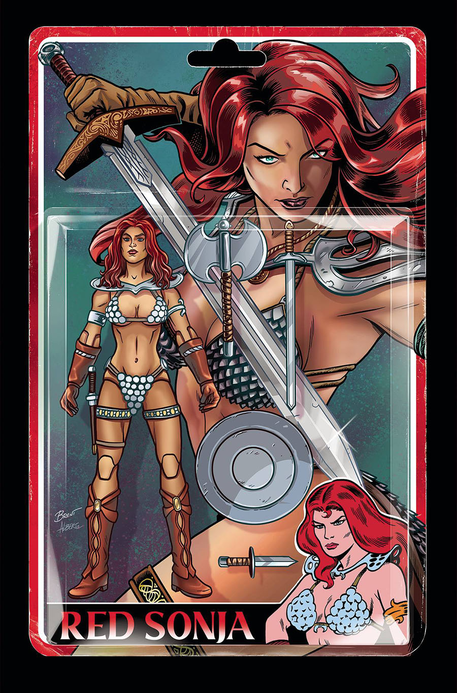 Red Sonja Vol 10 #1 Cover X Incentive Action Figure Virgin Cover