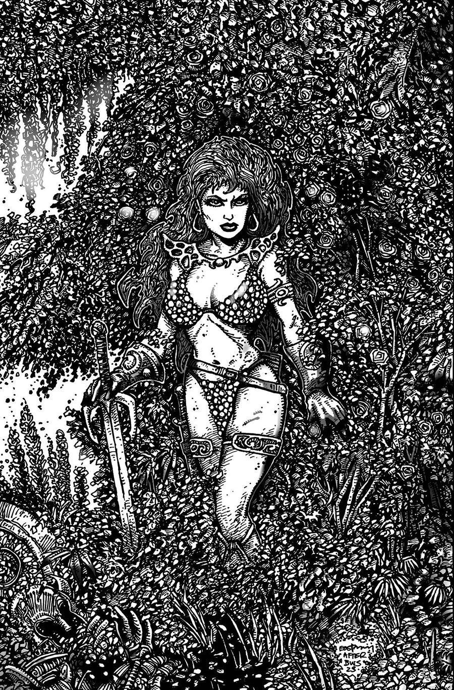 Red Sonja Vol 10 #1 Cover Z-A Incentive Kevin Eastman Line Art Virgin Cover
