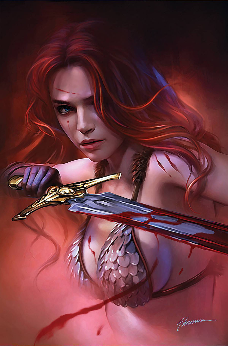 Red Sonja Vol 10 #1 Cover Z-K Incentive Shannon Maer Virgin Foil Cover