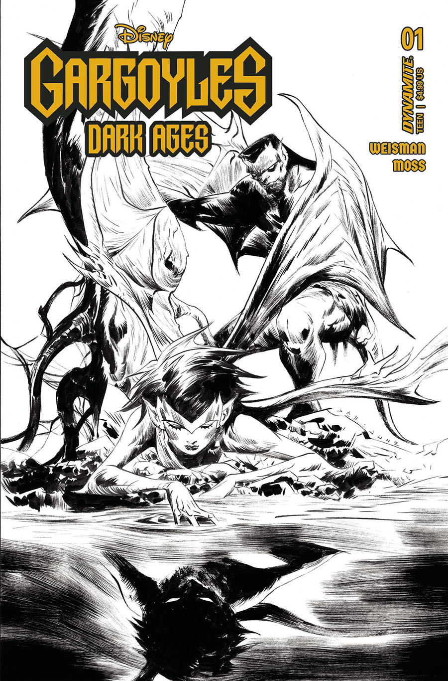 Gargoyles Dark Ages #1 Cover L Incentive Jae Lee Line Art Cover