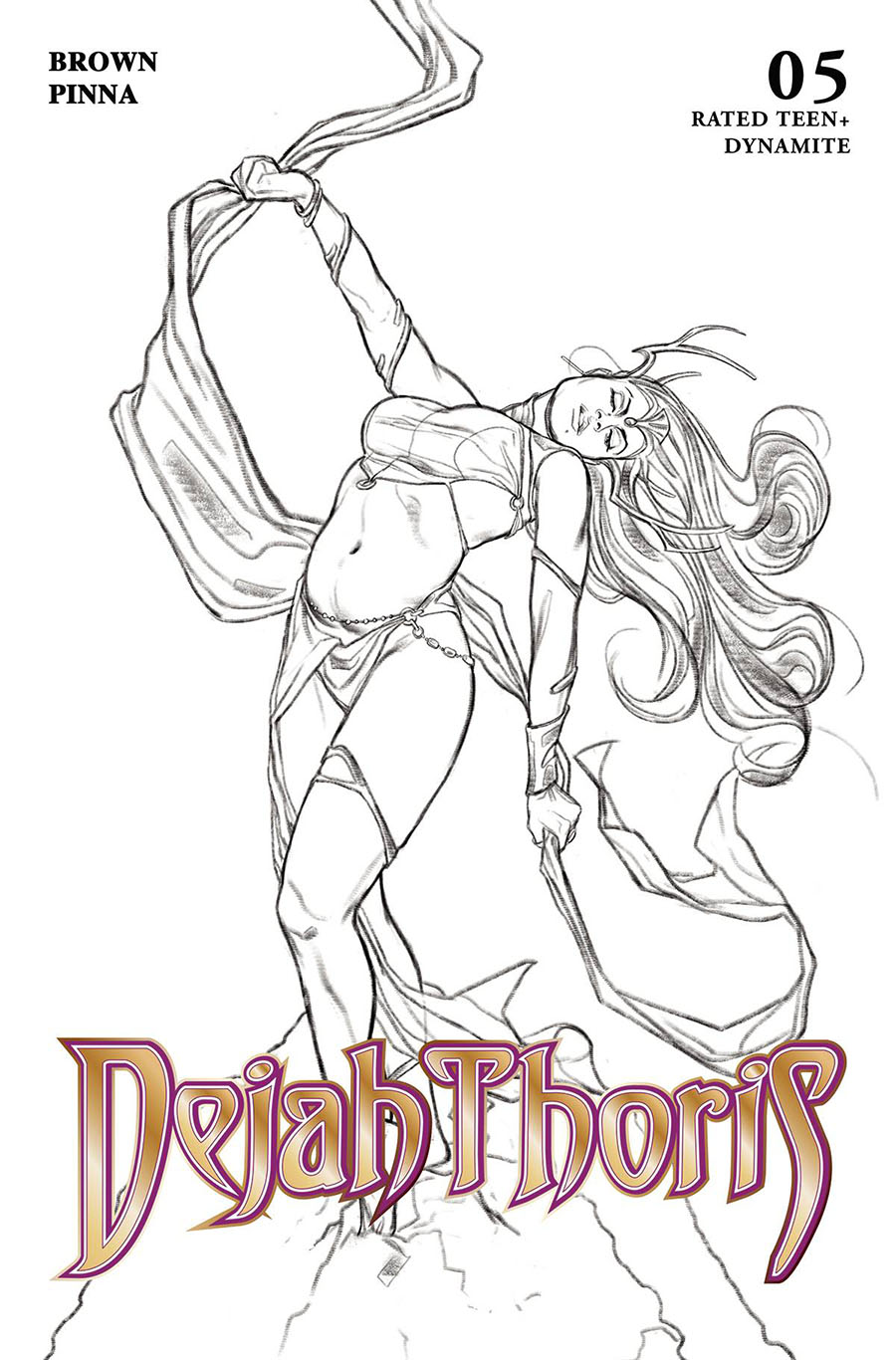 Dejah Thoris Vol 4 #5 Cover G Incentive Joshua Sway Swaby Line Art Cover