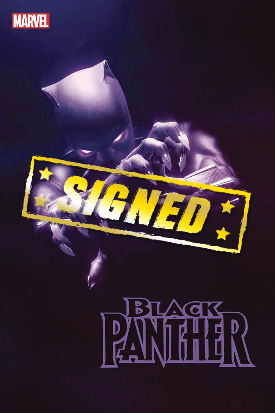 Black Panther Vol 9 #1 Cover L DF Gold Signature Series Signed By Rahzzah