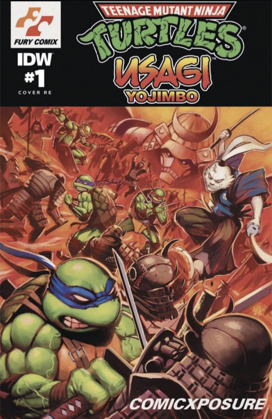 Teenage Mutant Ninja Turtles Usagi Yojimbo WhereWhen #1 Cover H DF Ben Harvey Amazing Con Exclusive Variant Cover