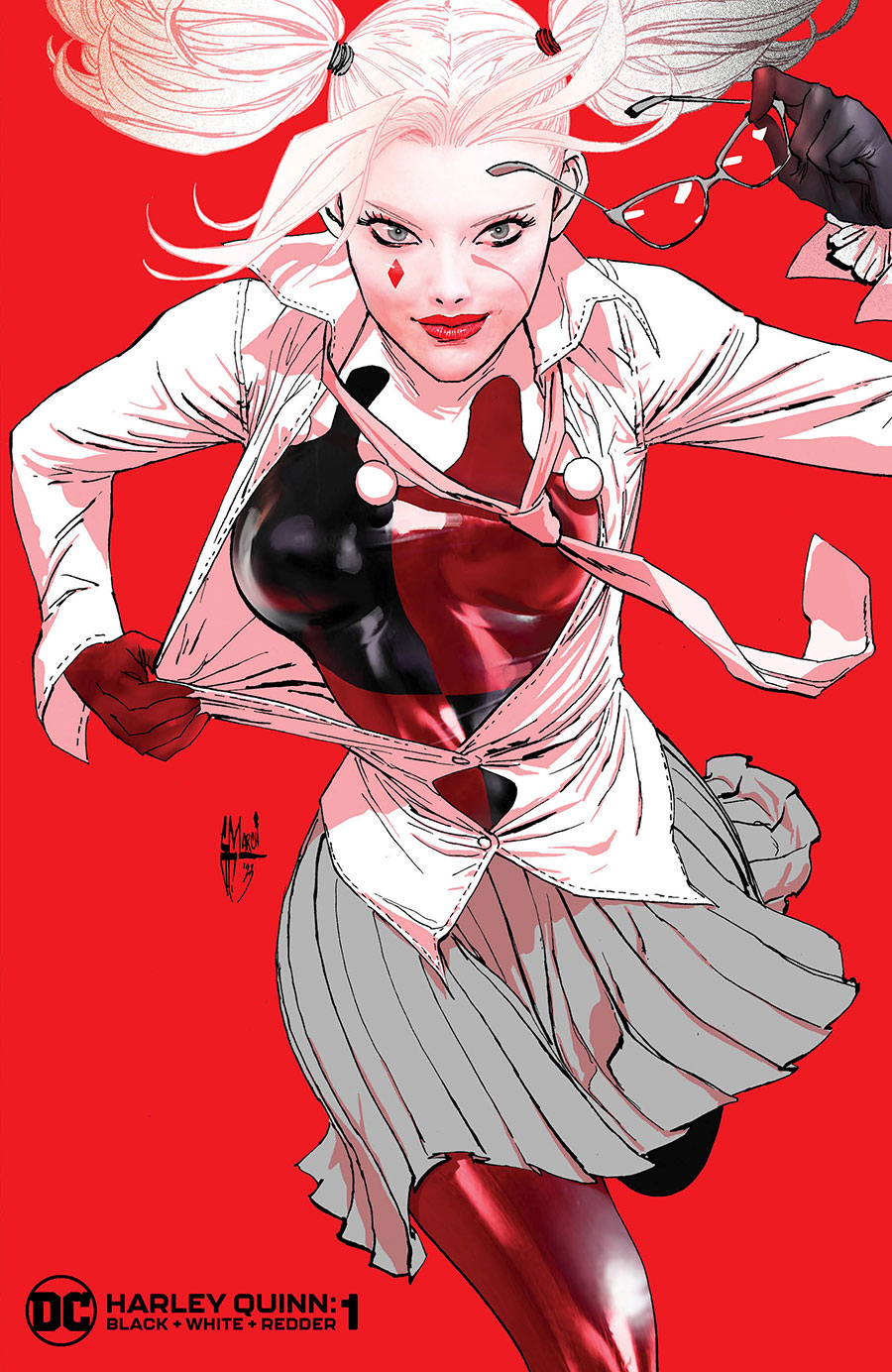 Harley Quinn Black White Redder #1 Cover C Variant Guillem March Cover