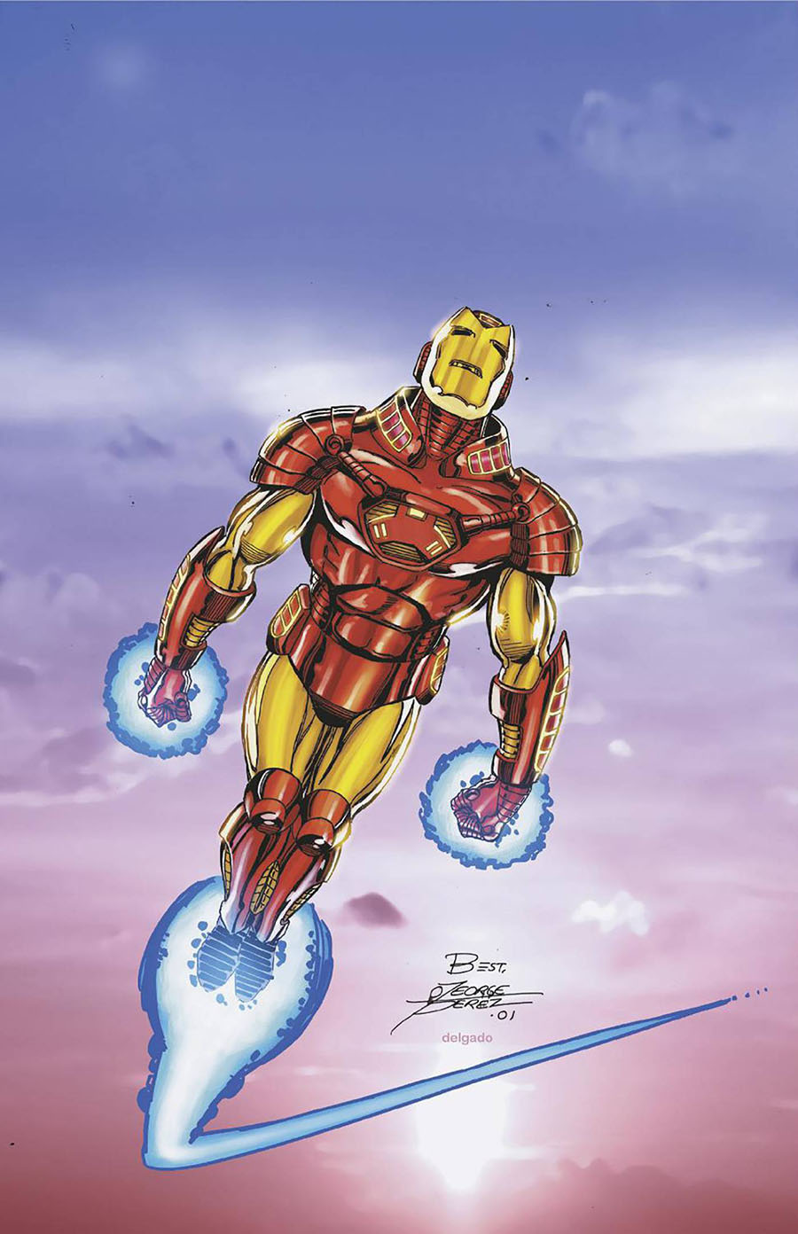 Invincible Iron Man Vol 4 #8 Cover F Incentive George Perez Virgin Cover (X-Men Hellfire Gala 2023 Tie-In)