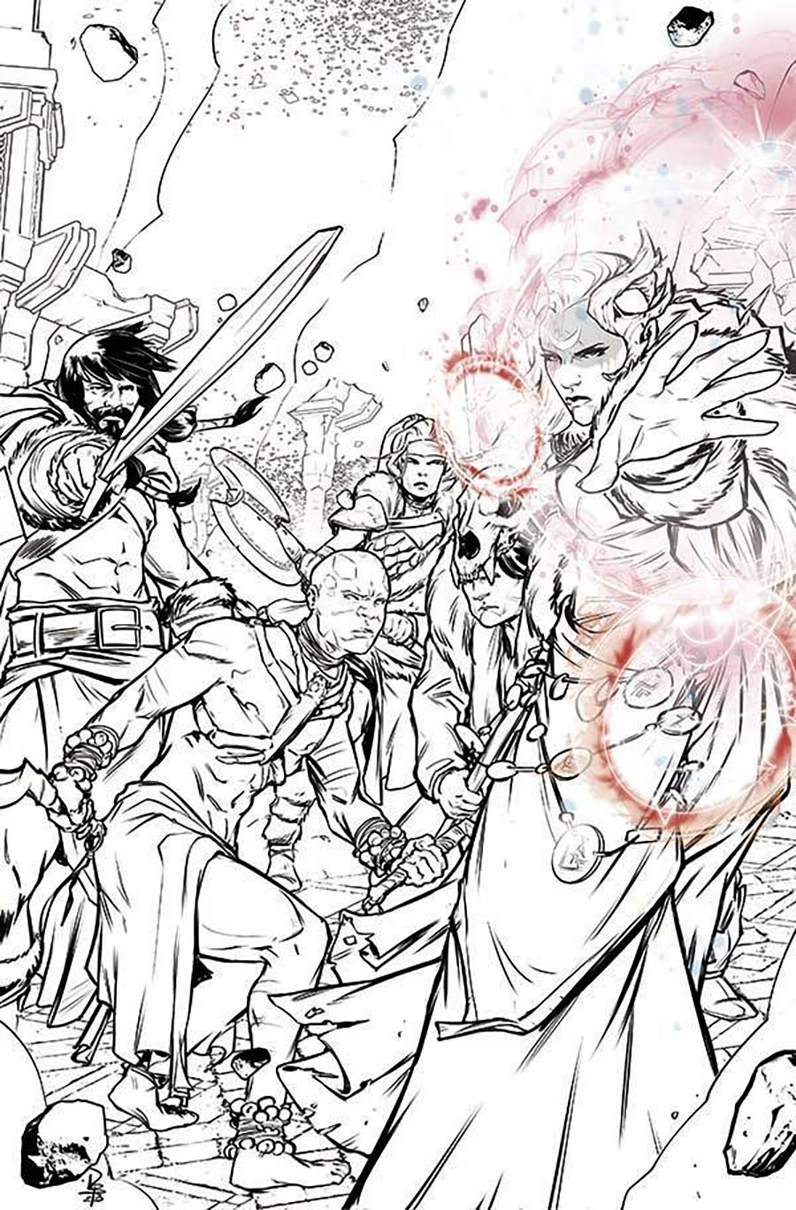 Mighty Barbarians #4 Cover I Incentive Justin Mason Line Art Cover