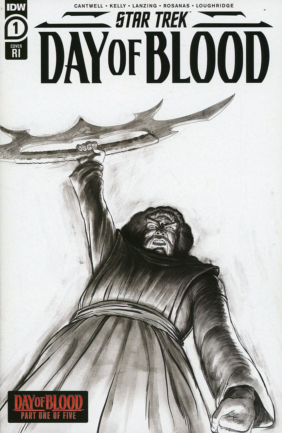 Star Trek Day Of Blood #1 (One Shot) Cover E Incentive Malachi Ward Black & White Cover (Day Of Blood Part 1)