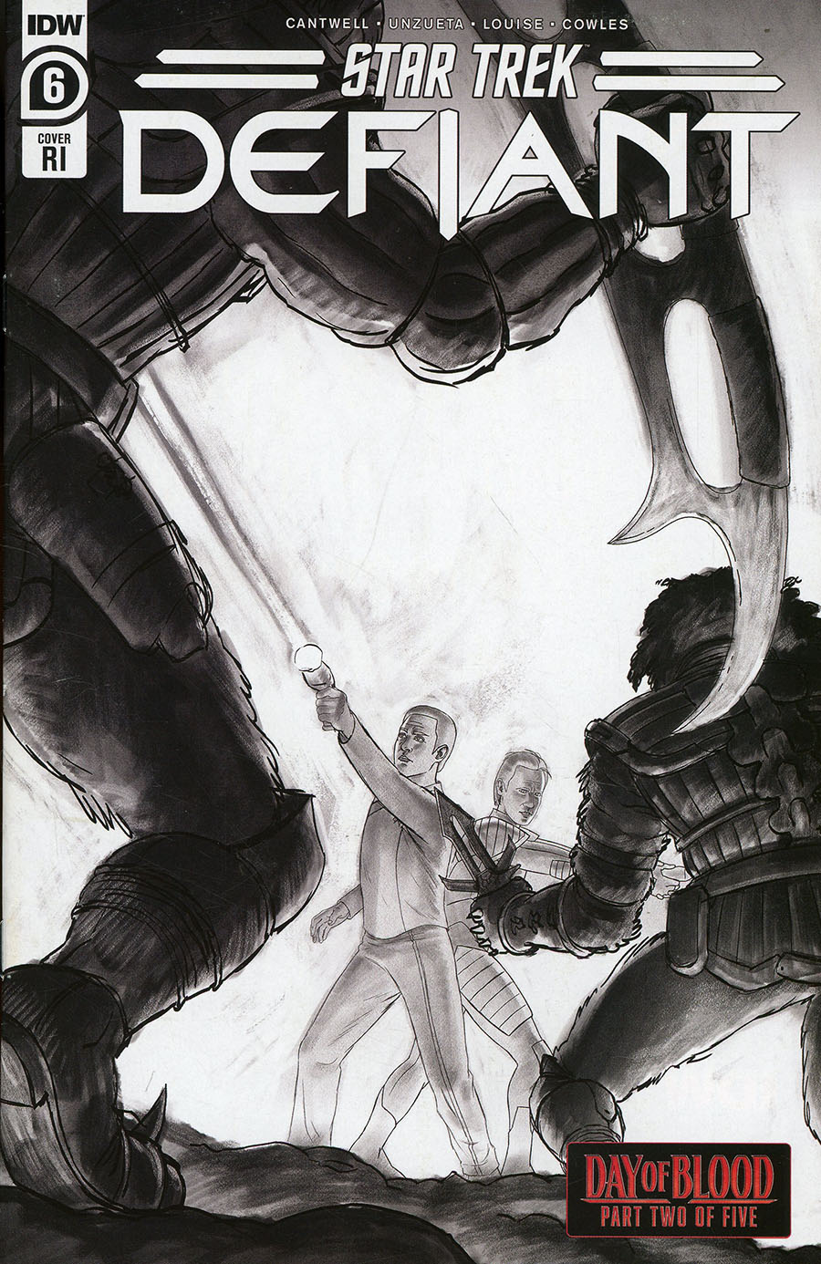 Star Trek Defiant #6 Cover D Incentive Malachi Ward Black & White Cover (Day Of Blood Part 2)