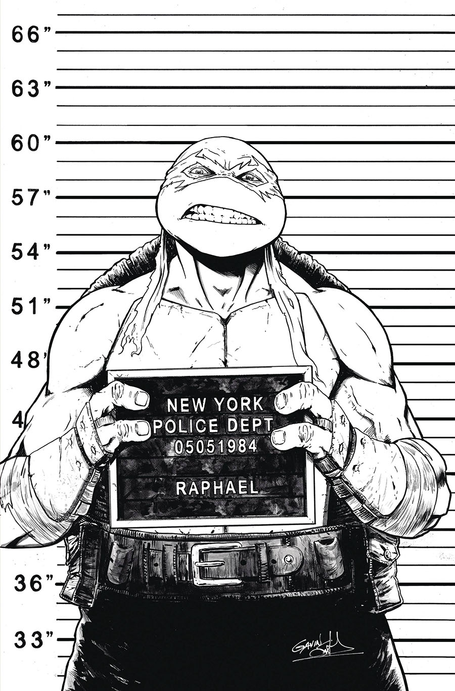 Teenage Mutant Ninja Turtles Vol 5 #141 Cover D Incentive Gavin Smith Black & White Cover