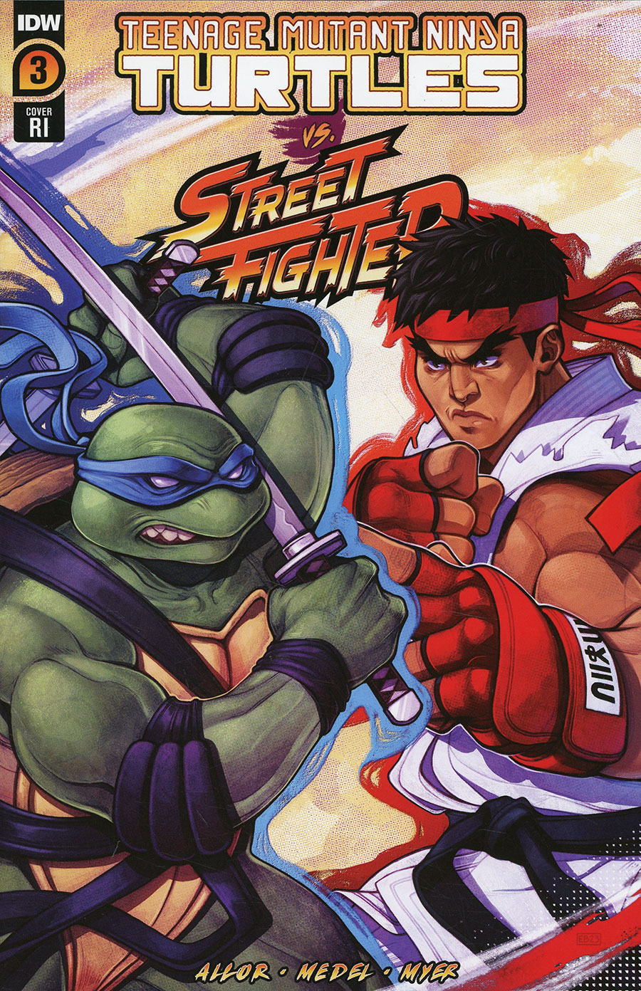 Teenage Mutant Ninja Turtles vs Street Fighter #3 Cover E Incentive Elizabeth Beals Variant Cover