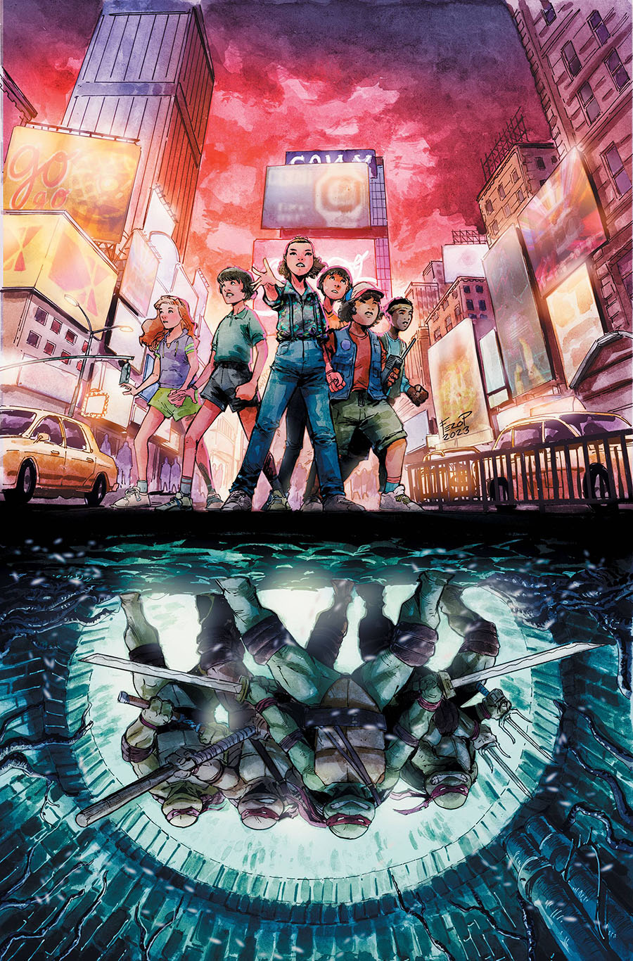 Teenage Mutant Ninja Turtles x Stranger Things #1 Cover E Incentive Fero Pe Virgin Cover