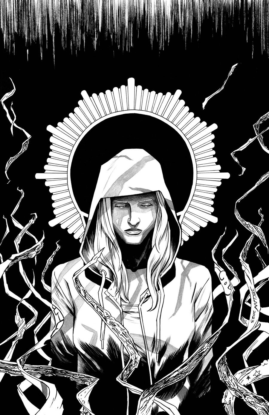 Ribbon Queen #1 Cover D Incentive Declan Shalvey Black & White Cover