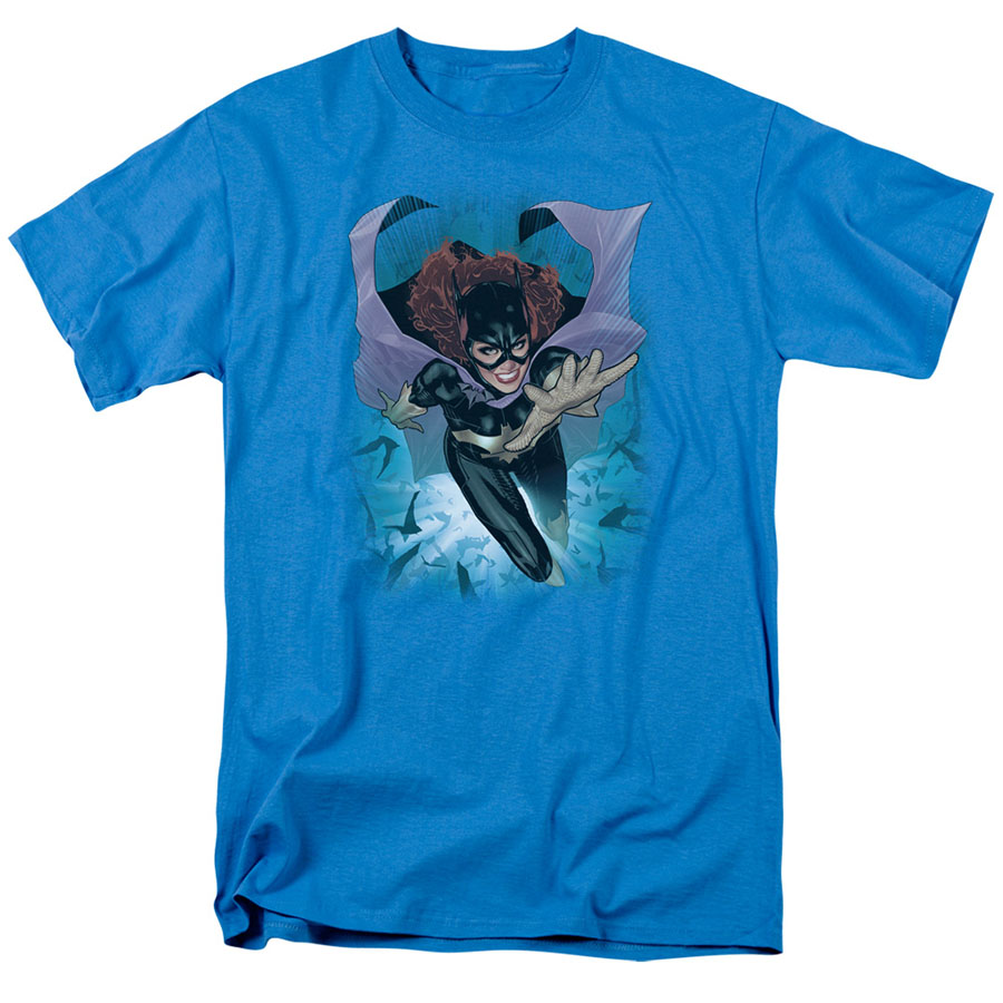 Batgirl By Adam Hughes Turquoise Mens T-Shirt Large
