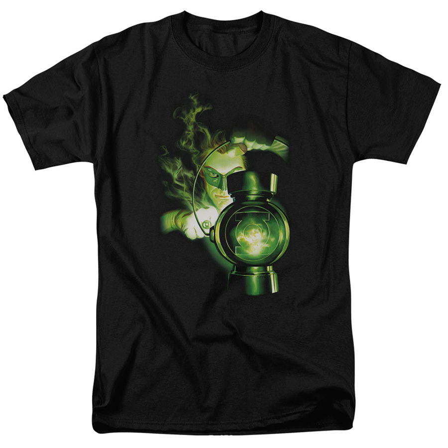 Green Lantern By Alex Ross Black Mens T-Shirt Large