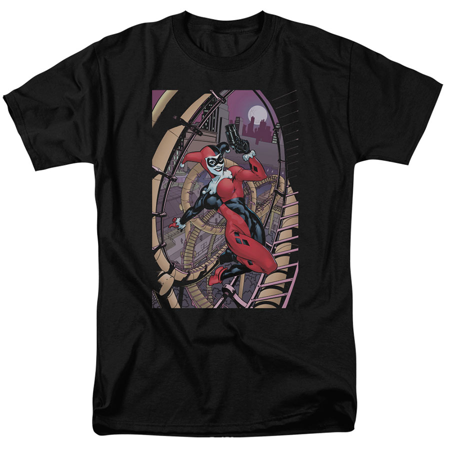 Harley Quinn By Terry Dodson Black Mens T-Shirt Large