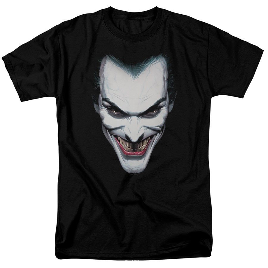 Joker Portrait By Alex Ross Black Mens T-Shirt Large