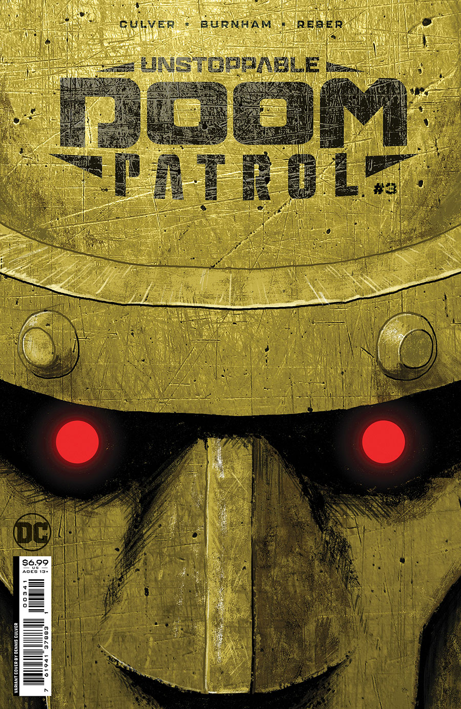 Unstoppable Doom Patrol #3 Cover C Variant Dennis Culver Foil Cover