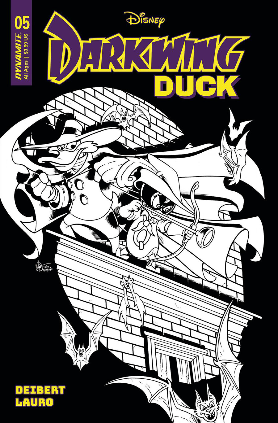 Darkwing Duck Vol 3 #5 Cover S Incentive Ken Haeser Black & White Cover
