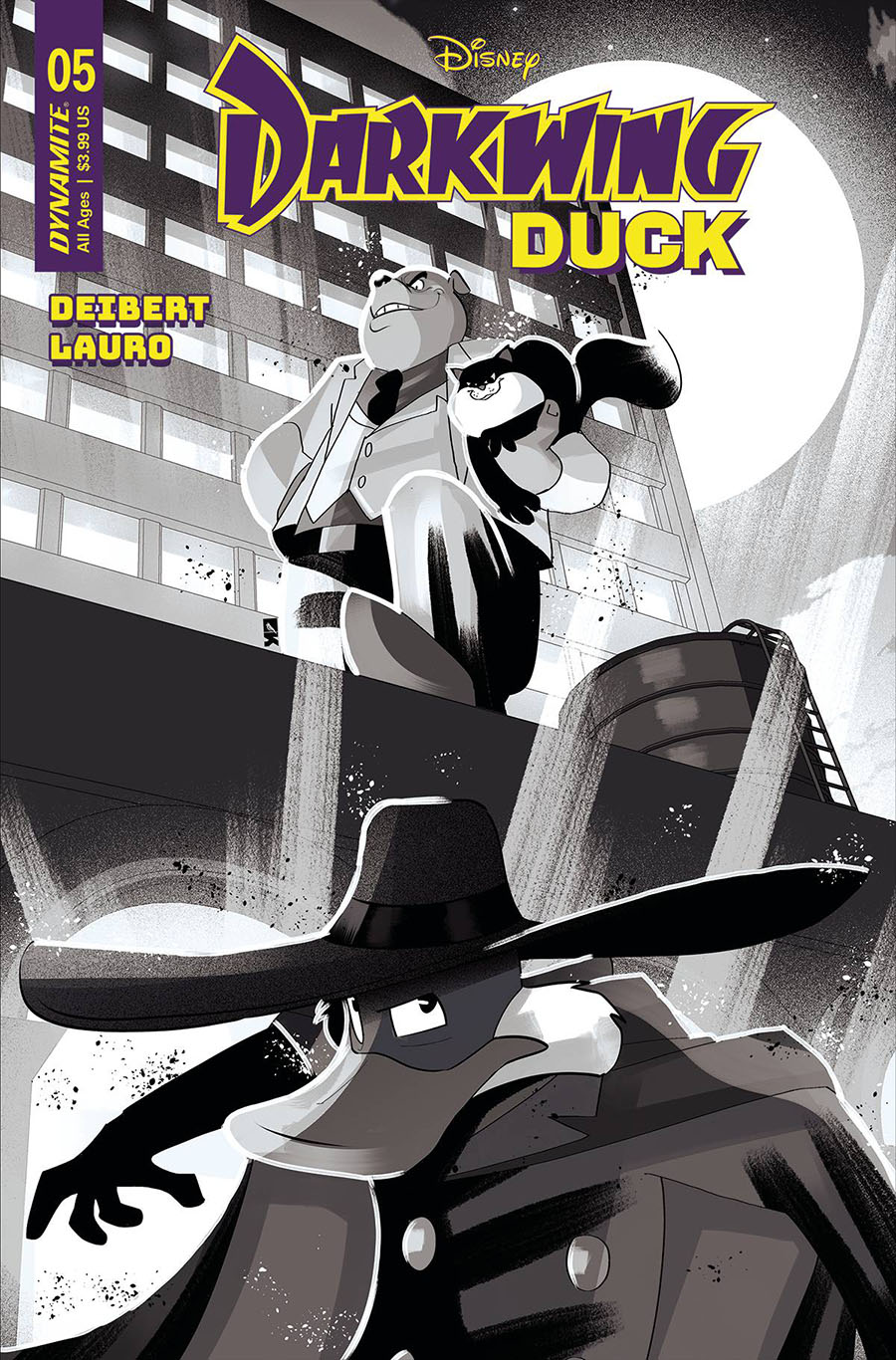 Darkwing Duck Vol 3 #5 Cover T Incentive George Kambadais Black & White Cover