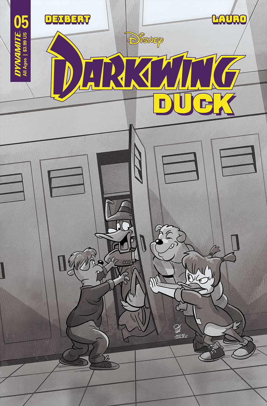 Darkwing Duck Vol 3 #5 Cover U Incentive Jacob Edgar Black & White Cover