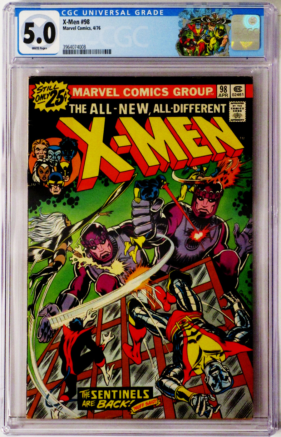 X-Men Vol 1 #98 Cover D 25-Cent Regular Cover CGC 5.0